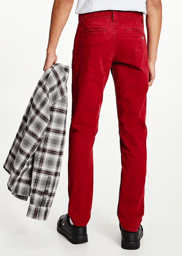 Pantalon chino Tommy Jeans bordeaux - Georgespaul
