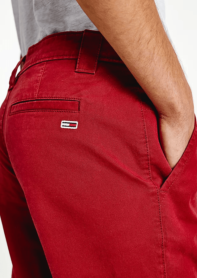 Pantalon chino Tommy Jeans bordeaux - Georgespaul