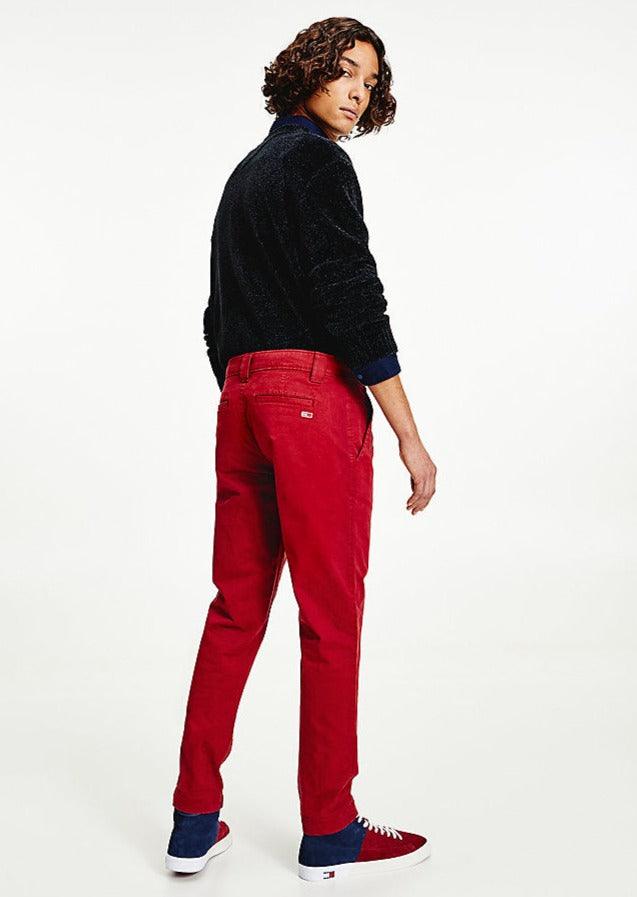 Pantalon chino Tommy Jeans bordeaux - Georgespaul
