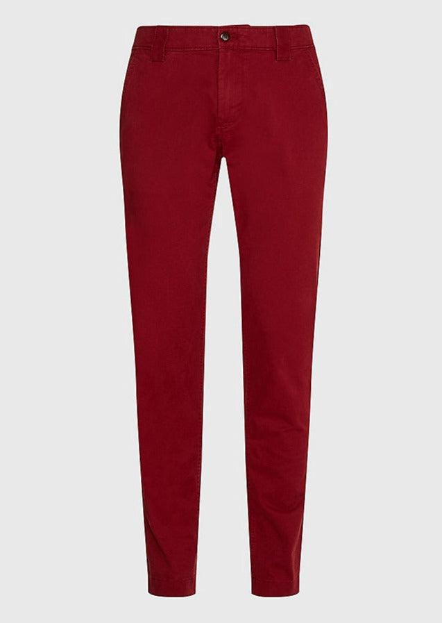 Pantalon chino Tommy Jeans bordeaux - Georgespaul