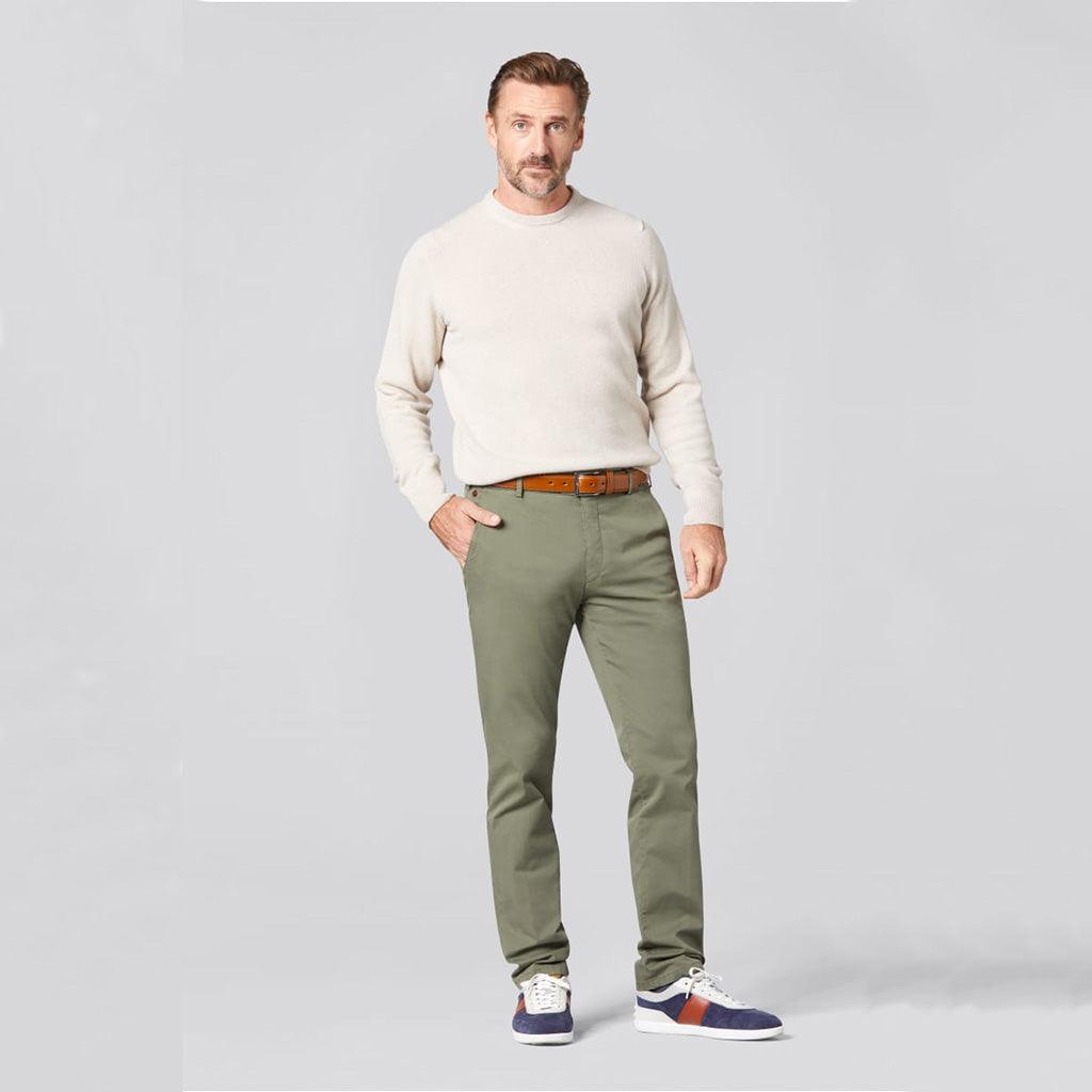 Pantalon chino Meyer kaki en coton bio - Georgespaul