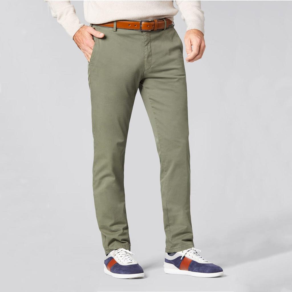 Pantalon chino Meyer kaki en coton bio - Georgespaul