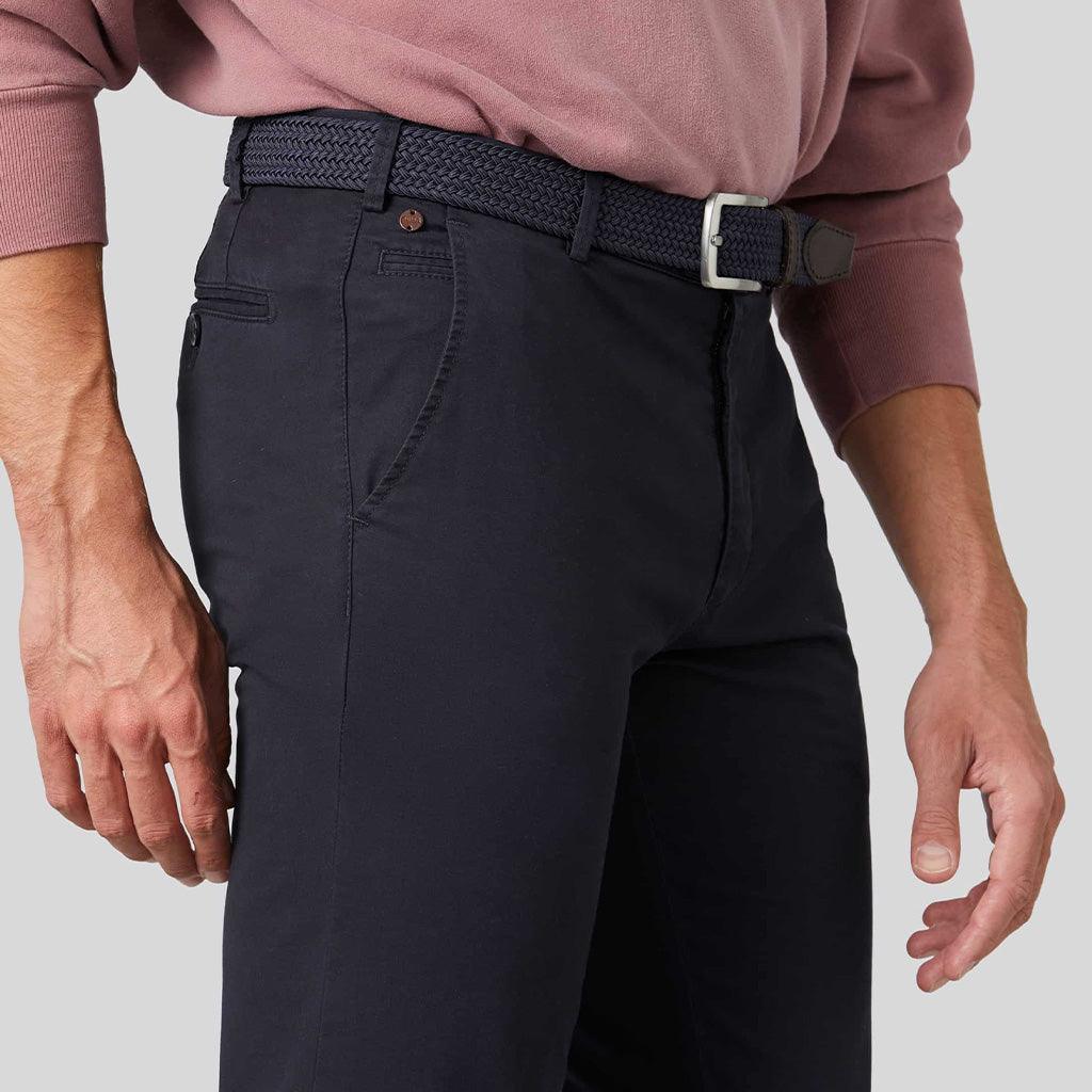 Pantalon chino Meyer marine en coton bio - Georgespaul