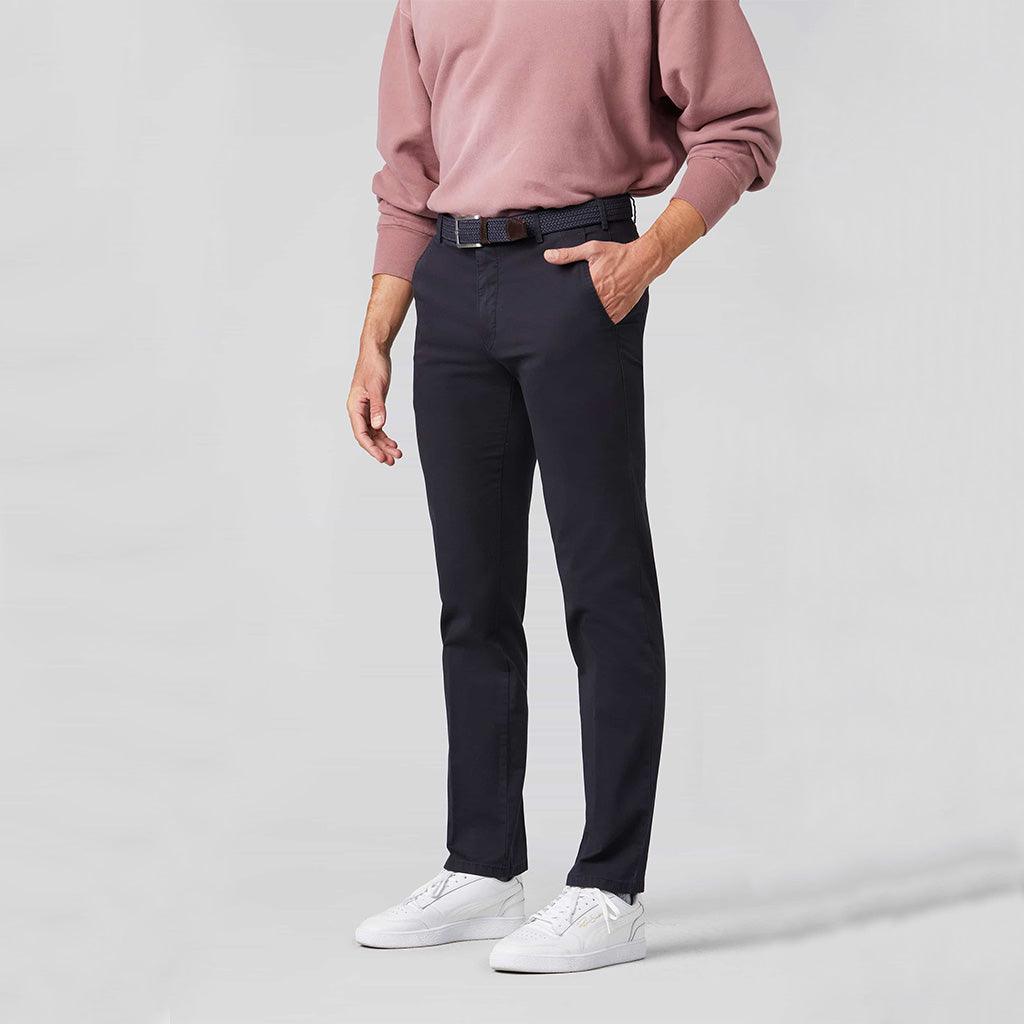 Pantalon chino Meyer marine en coton bio - Georgespaul