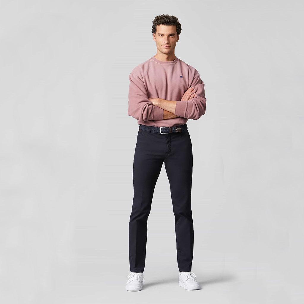 Pantalon chino Meyer marine en coton bio - Georgespaul