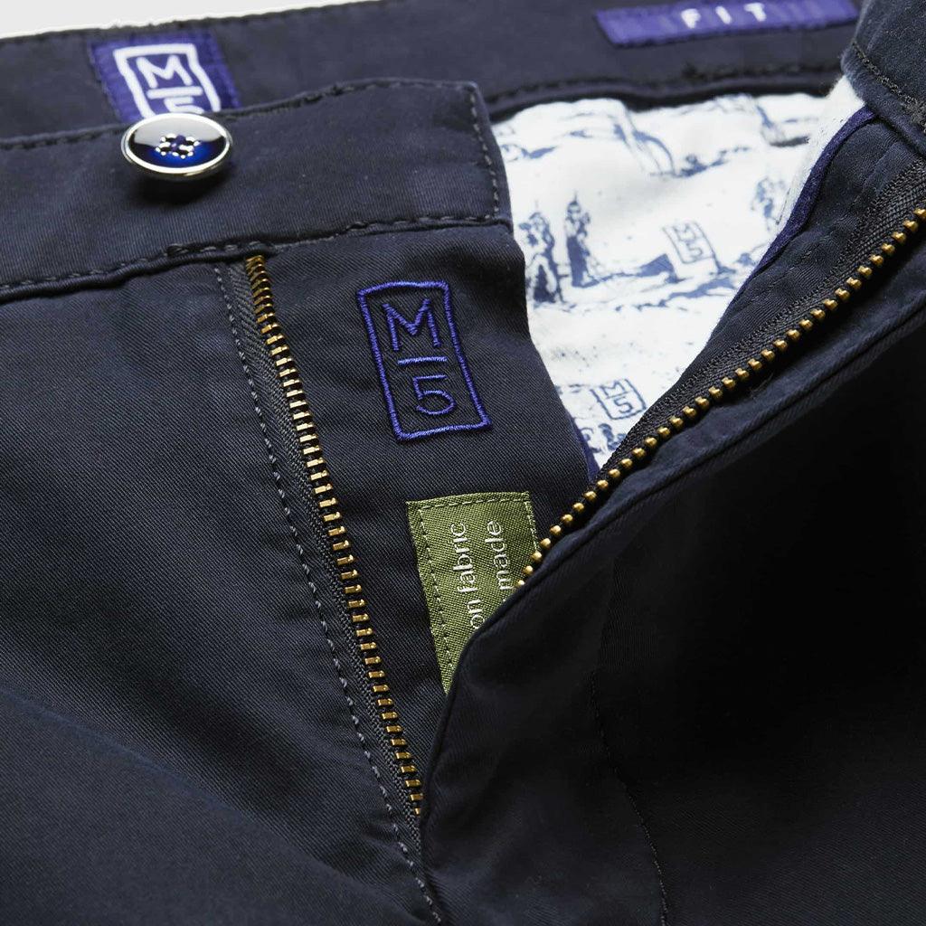 Pantalon chino Meyer marine en twill de coton - Georgespaul