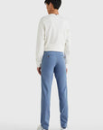 Pantalon chino slim Tommy Hilfiger bleu clair en coton bio stretch - Georgespaul