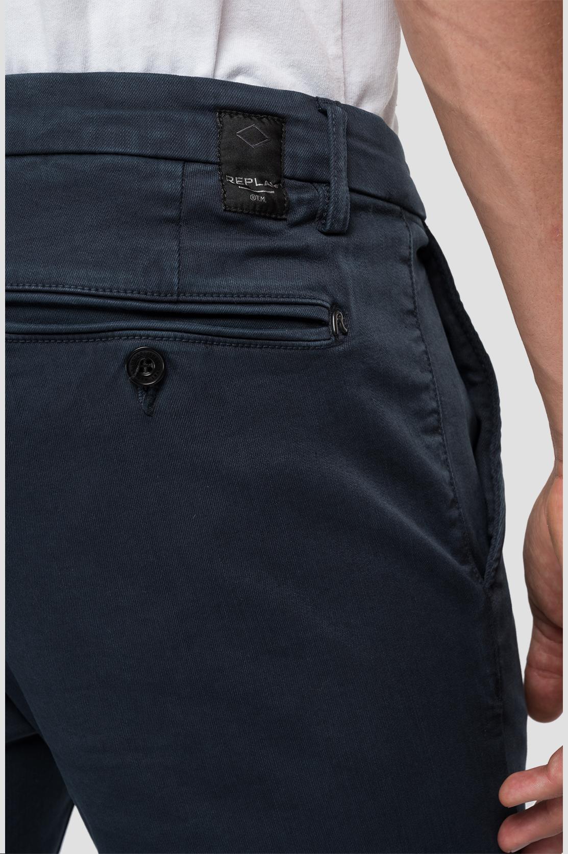 Pantalon chino slim Replay marine en coton stretch - Georgespaul