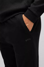 Charger l&#39;image dans la galerie, Pantalon de jogging Hugo Boss noir en coton bio | Georgespaul

