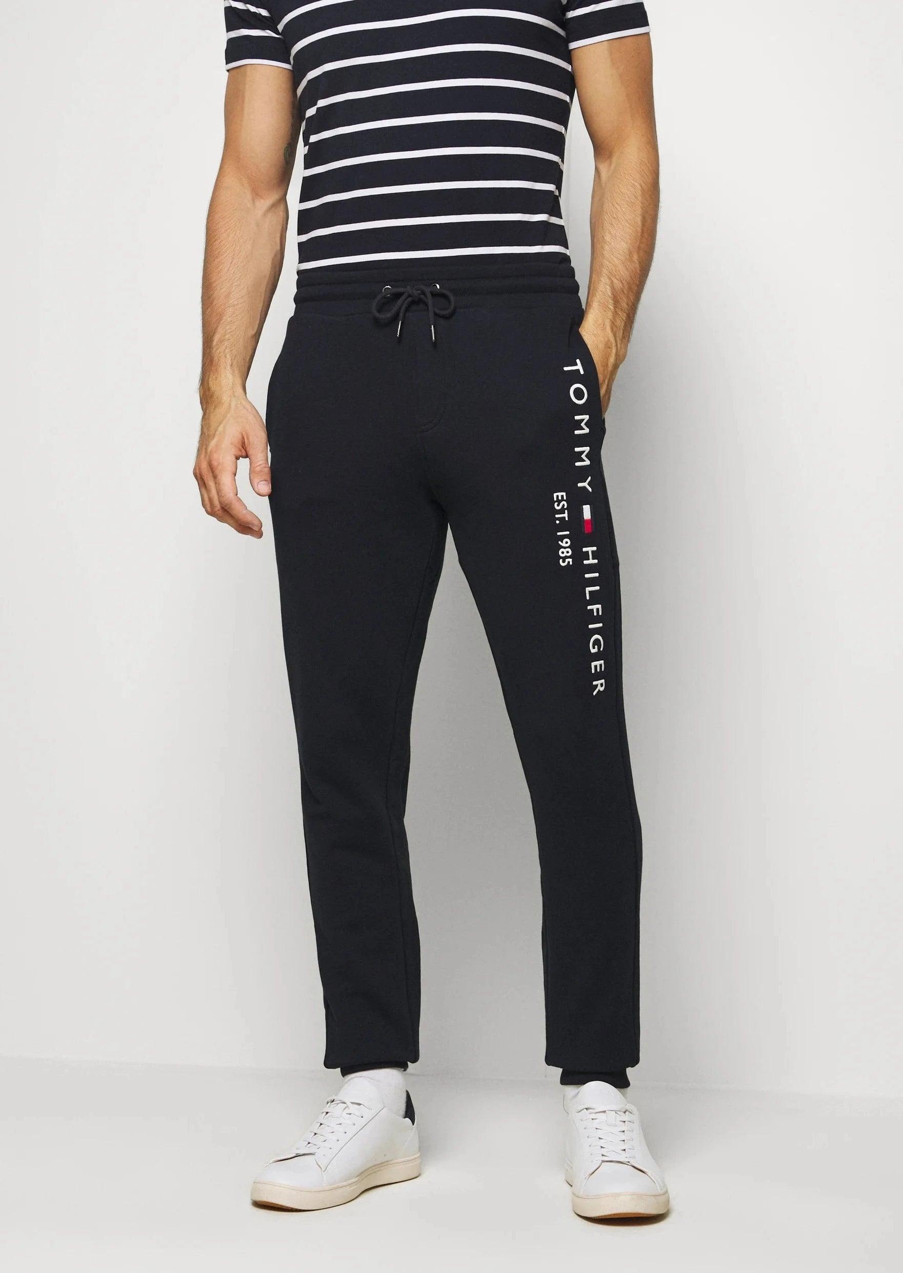 Pantalon de jogging Tommy Hilfiger marine en coton bio - Georgespaul