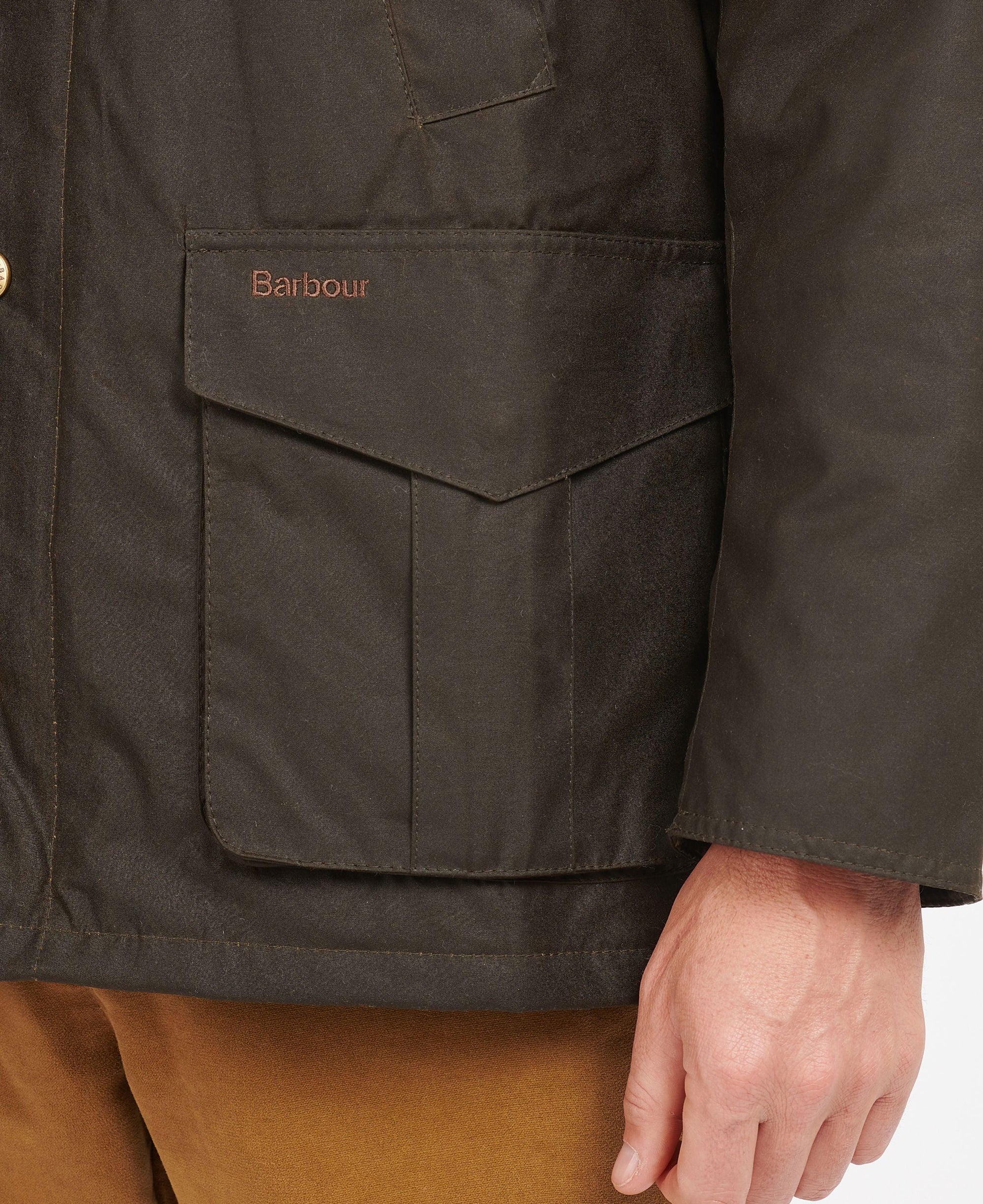 Parka imperméable Barbour kaki en coton ciré - Georgespaul