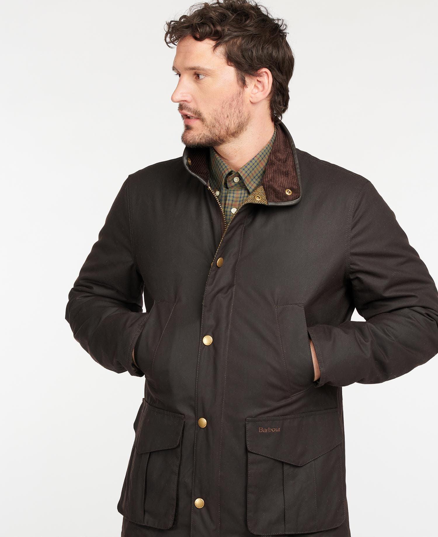 Parka imperméable Barbour marron en coton ciré - Georgespaul