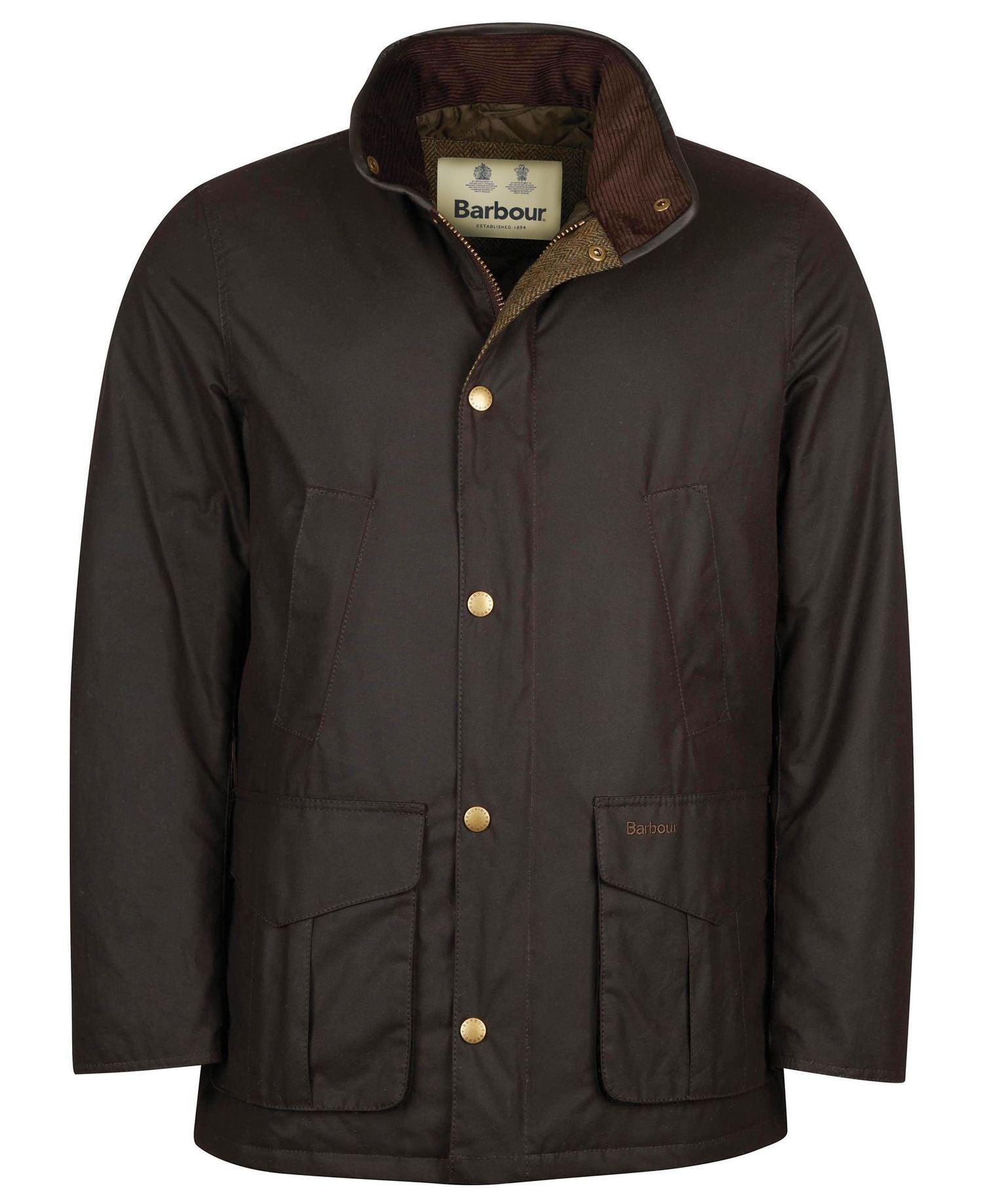 Parka imperméable Barbour marron en coton ciré - Georgespaul