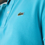 Charger l&#39;image dans la galerie, Polo homme Lacoste ajusté bleu turquoise en petit piqué | Georgespaul
