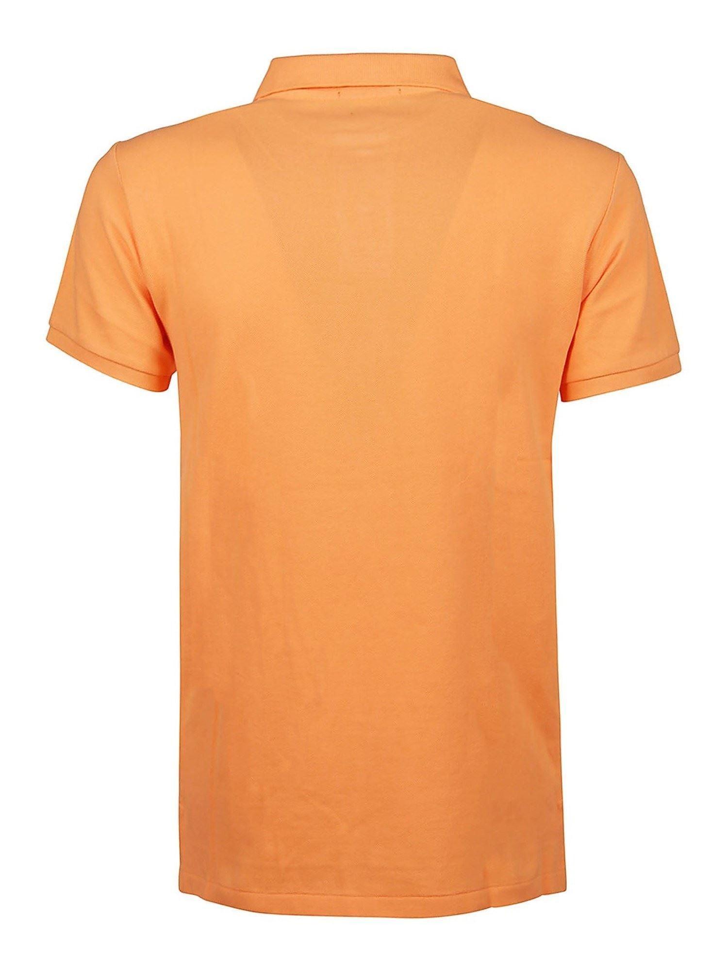 Polo Ralph Lauren ajusté orange en coton piqué - Georgespaul