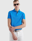 Polo Tommy Hilfiger ajusté bleu en coton bio - Georgespaul