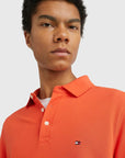 Polo Tommy Hilfiger ajusté orange en coton bio stretch - Georgespaul