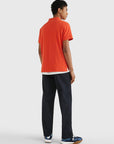 Polo Tommy Hilfiger ajusté orange en coton bio stretch - Georgespaul