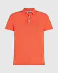 Polo Tommy Hilfiger ajusté orange en coton bio stretch - Georgespaul