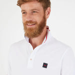 Charger l&#39;image dans la galerie, Polo à détails tricolores homme Eden Park blanc en jersey | Georgespaul
