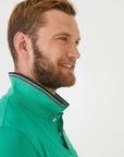 Polo à liserés homme Eden Park ajusté vert en coton pima | Georgespaul