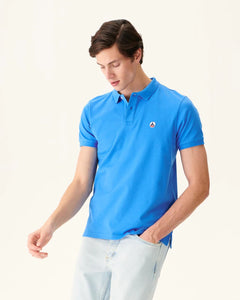 Polo homme JOTT bleu en coton bio Georgespaul