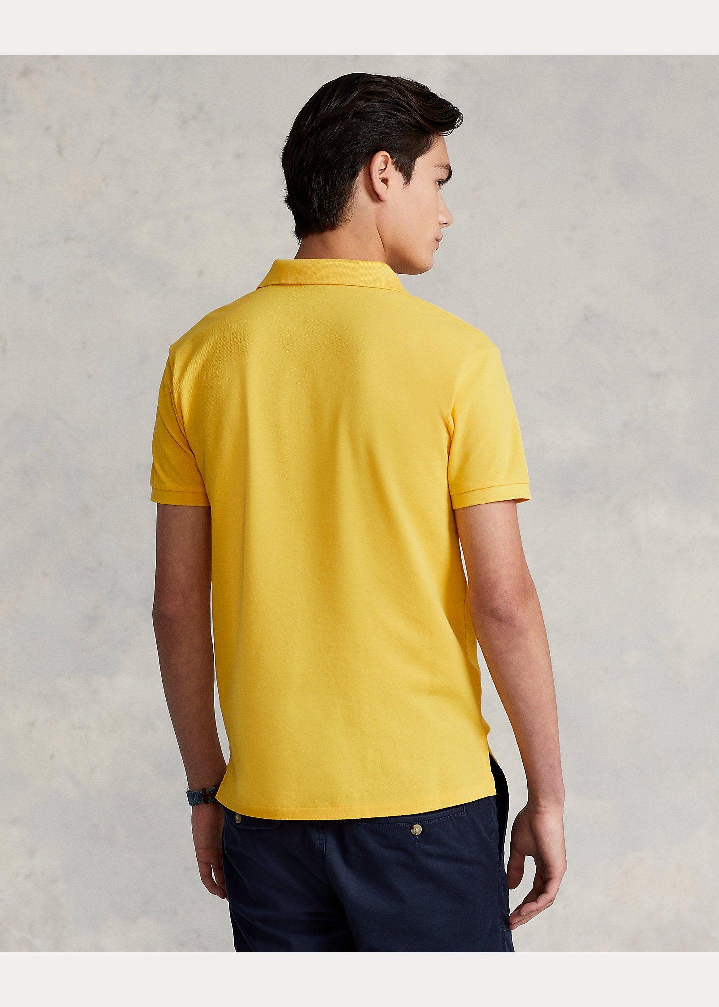 Polo Ralph Lauren cintré jaune en coton stretch - Georgespaul