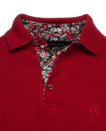 Afbeelding in Gallery-weergave laden, Polo homme manches longues Ethnic blue rouge en coton | Georgespaul

