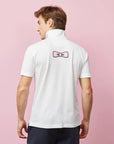 Polo logo dos Eden Park blanc en coton - Georgespaul