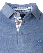 Afbeelding in Gallery-weergave laden, Polo manches longues pour homme Ethnic Blue bleu clair | Georgespaul
