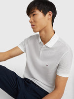 Afbeelding in Gallery-weergave laden, Polo micro motifs Tommy Hilfiger ajusté blanc pour homme I Georgespaul
