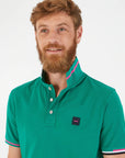 Polo à liserés pour homme Eden Park vert en jersey | Georgespaul