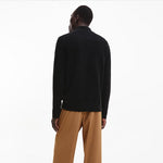 Afbeelding in Gallery-weergave laden, Pull col montant Calvin Klein noir en laine mélangée I Georgespaul
