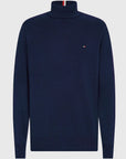 Pull col roulé Tommy Hilfiger marine en cachemire I Georgespaul