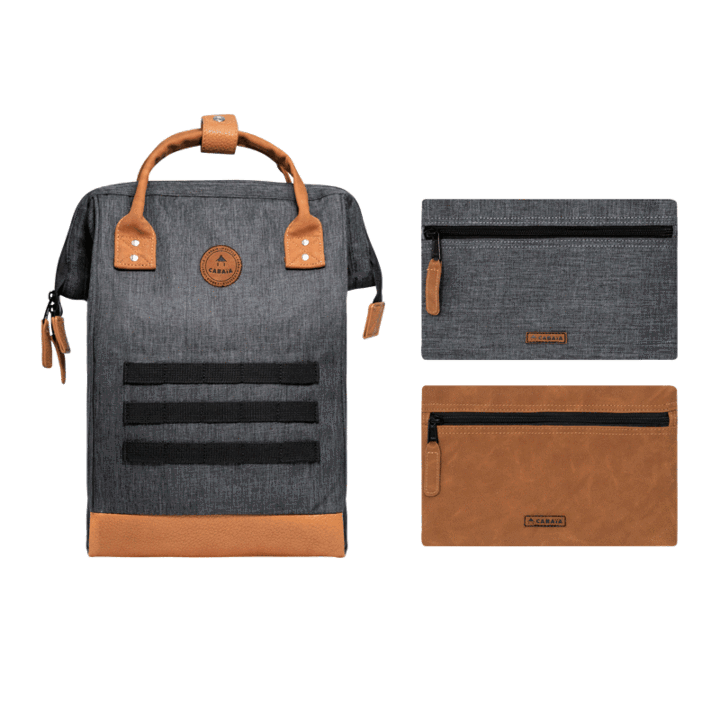 Sac à dos Cabaïa gris anthracite et poches interchangeables - Georgespaul