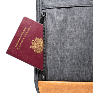 Anthrazitgrauer Cabaïa-Rucksack mit austauschbaren Taschen