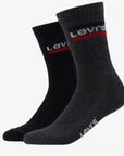 Packung mit 2 Paar hohen Levi's®-Socken aus weißer, zweifarbiger Baumwolle