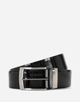 Ceinture Karl Lagerfeld noire cuir verni - Georgespaul