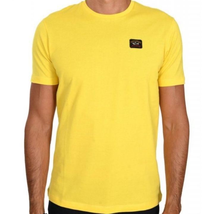 T-Shirt à logo Paul & Shark jaune coton