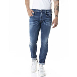 Blaue Replay-Slim-Jeans aus Baumwolle