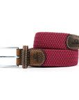 Ceinture tressée Billybelt bordeaux en cuir - Georgespaul