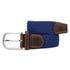 Ceinture tressée Billybelt bleu colbalt en cuir - Georgespaul