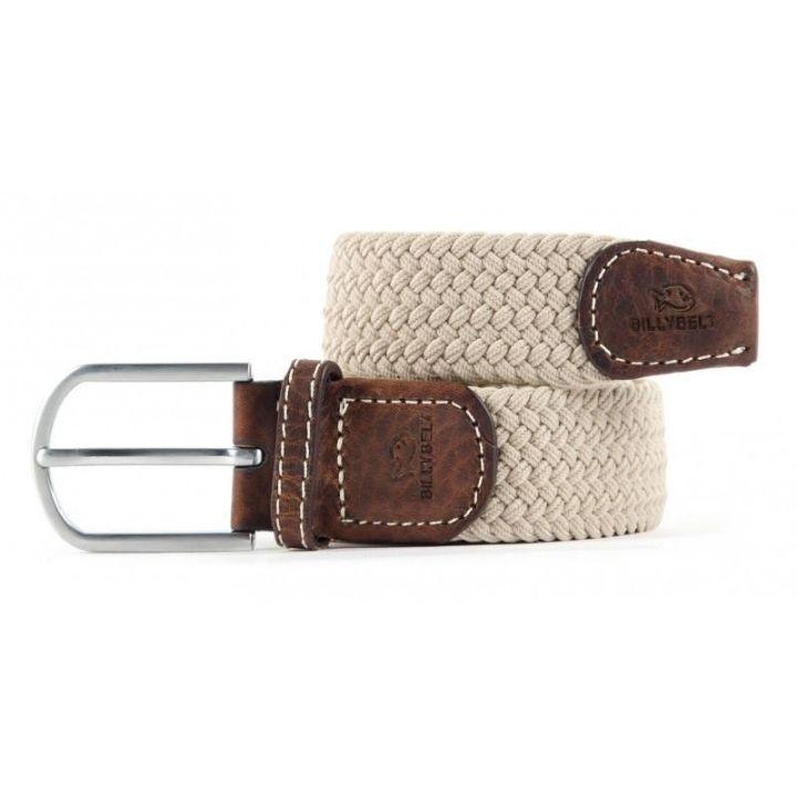 Ceinture tressée Billybelt beige en cuir - Georgespaul