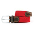 Ceinture tressée Billybelt rouge en cuir - Georgespaul