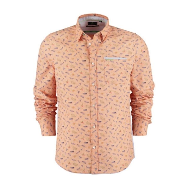 Chemise pour homme Hummingbird NZA orange en coton | Georgespaul