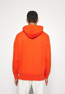 Sweat à capuche pour homme Ralph Lauren orange en coton | Georgespaul