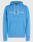 Sweat à capuche Tommy Hilfiger bleu en coton bio - Georgespaul