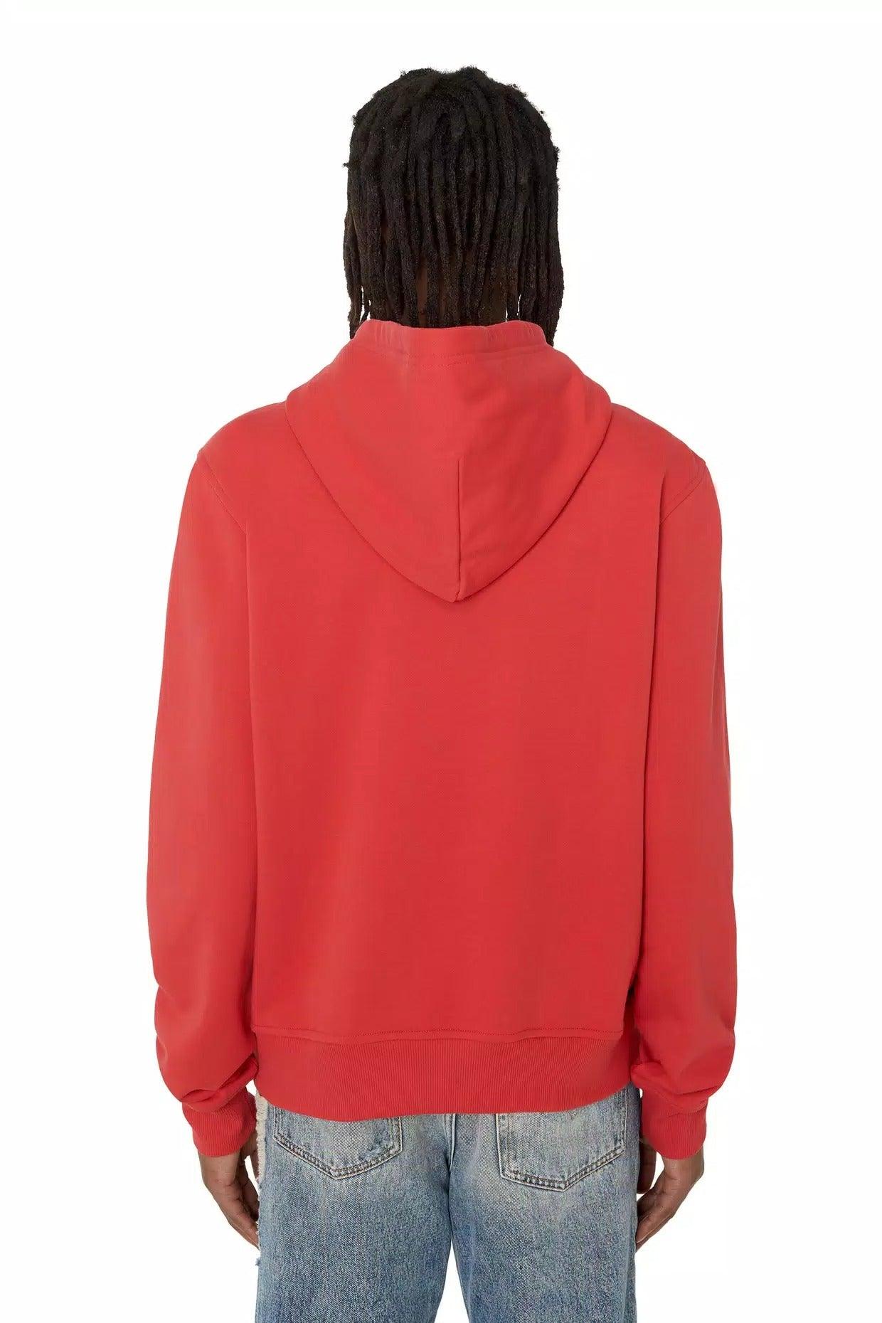 Sweat à capuche à imprimé logo Diesel rouge - Georgespaul