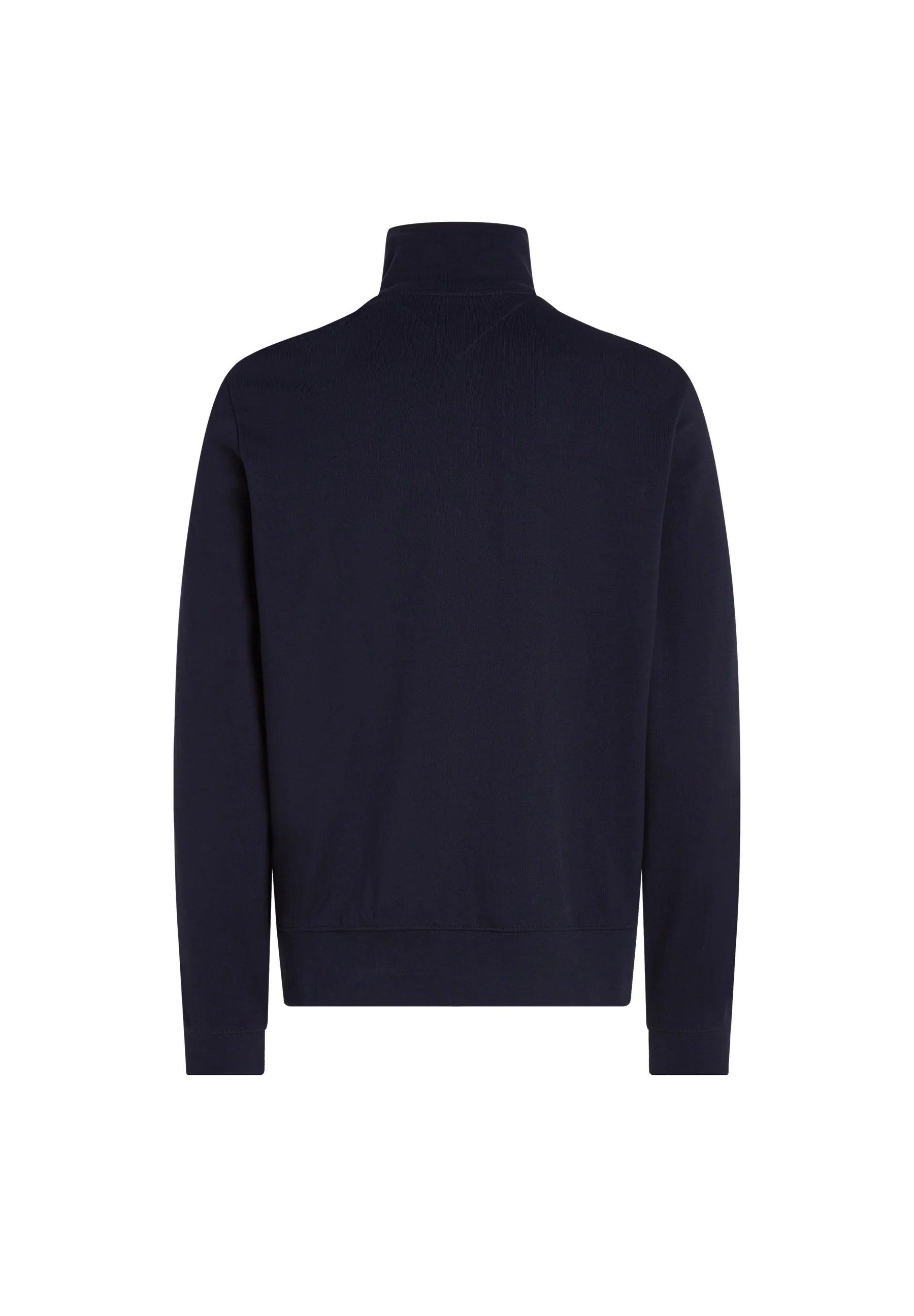 Sweat col montant Tommy Hilfiger marine en coton - Georgespaul