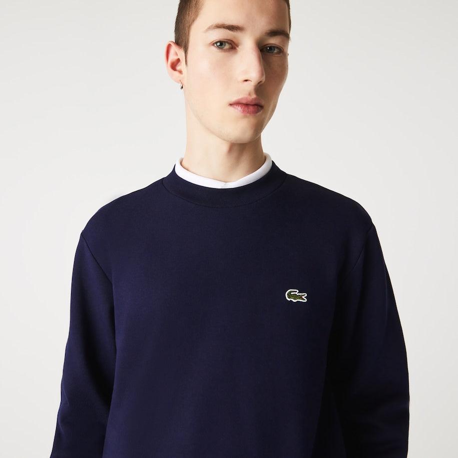 Sweat Lacoste marine en molleton de coton bio - Georgespaul